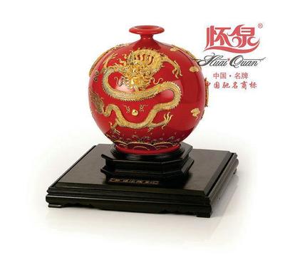生产厂家 31CM天地方圆三龙 德化陶工艺品 精美陶瓷摆