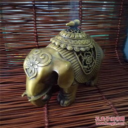 供应 仿古铜器工艺品 精铜摆件 吉祥如意 大象香薰炉
