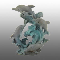 铜工艺品 五海豚