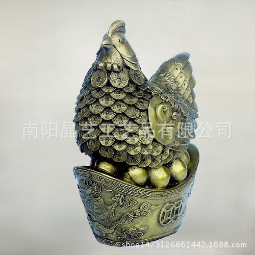 纯铜鸡摆件元宝孵蛋母鸡老母鸡招财送子家居装饰工艺品风水摆设