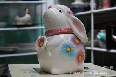 【批发供应陶瓷工艺品窑变釉小白兔摆件摆设MG2305】价格,厂家,图片,陶瓷工艺品,梁绚丽-